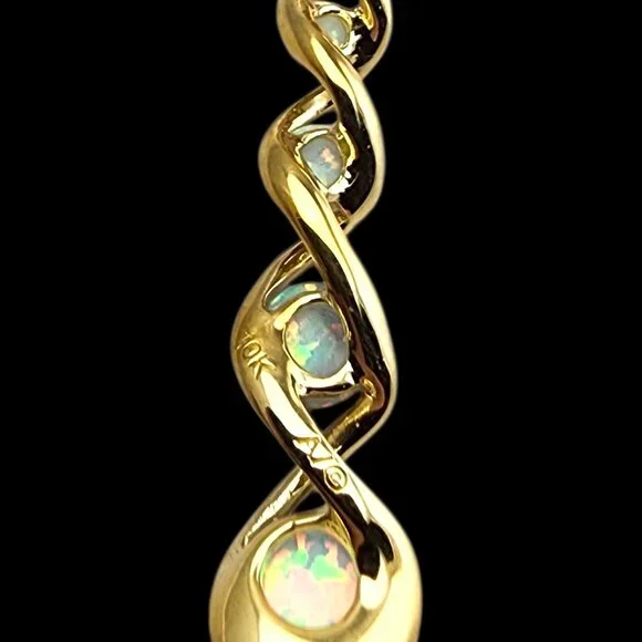 10 Karat Yellow Gold Twisted Opal Pendant #24036 - Picture 8 of 9